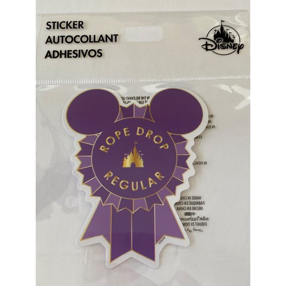 Disney Parks Hidden Mickey Hunter Rope Drop Regular Stickers Set 2 Purple Green - Picture 5 of 6